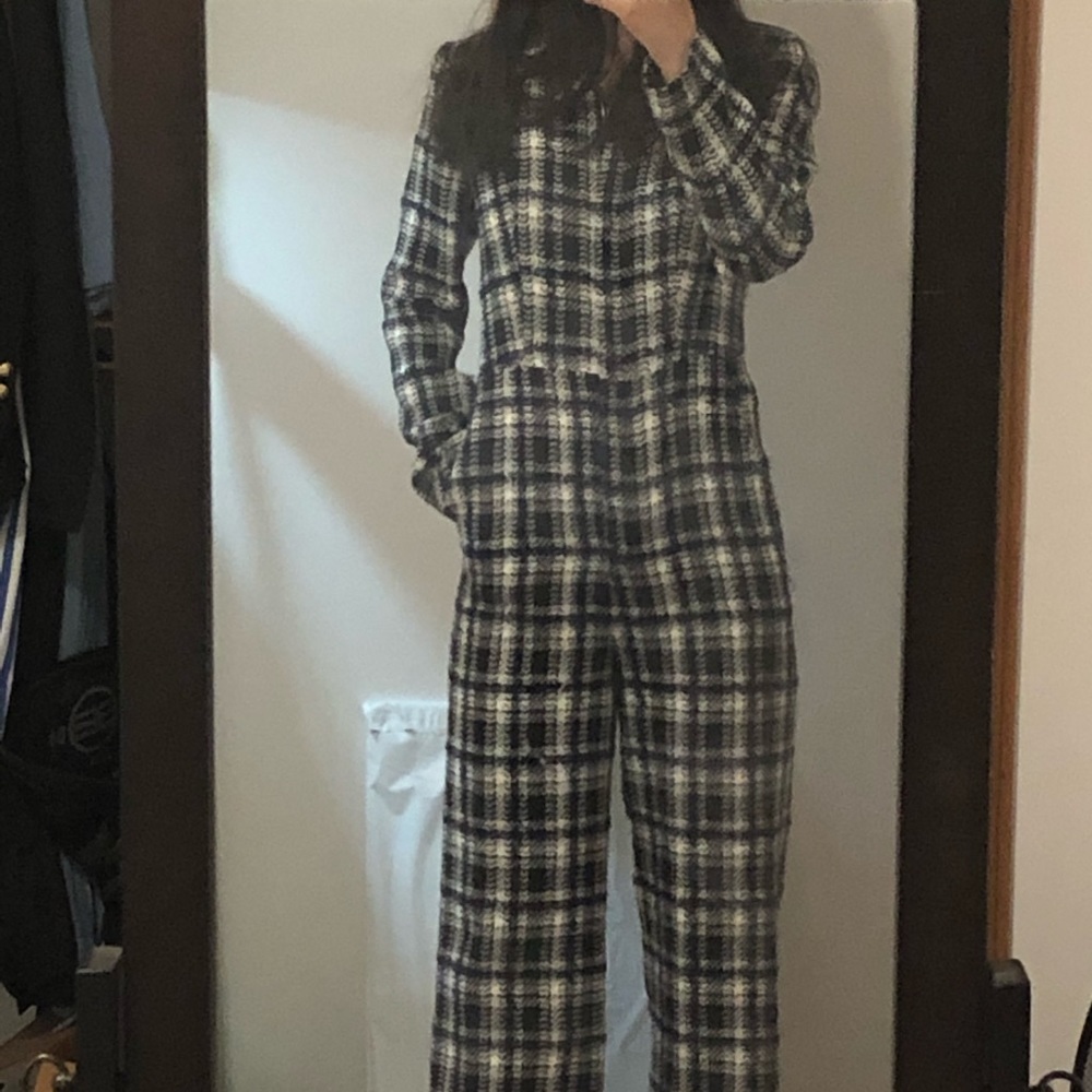 Tweed Navy and White Jumpsuit